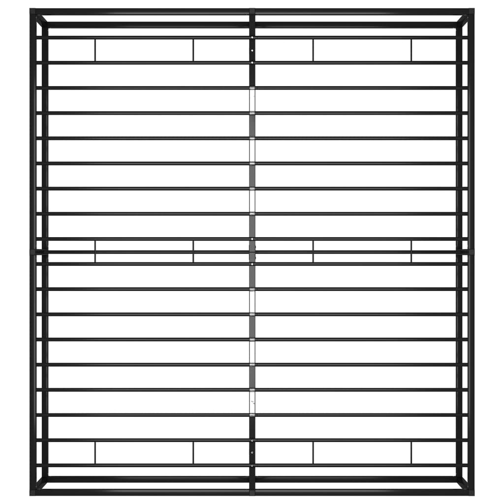 Bed Frame Black Metal 180x200 cm